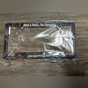 Pampered Chef Black License Plate Frame